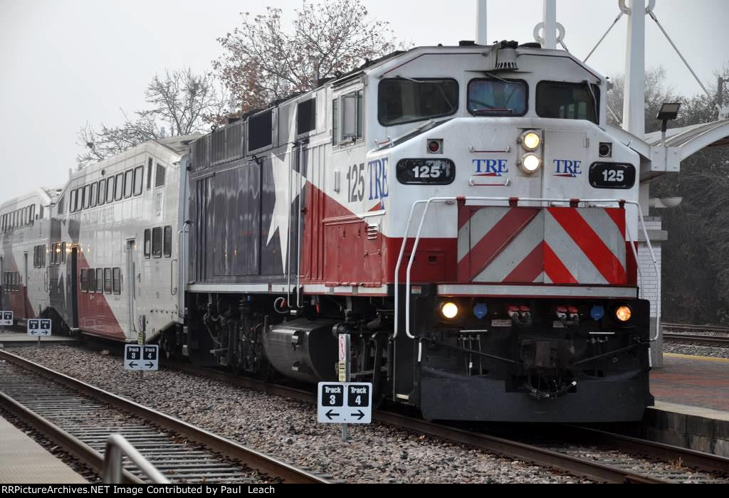 Commuter arrives into the station